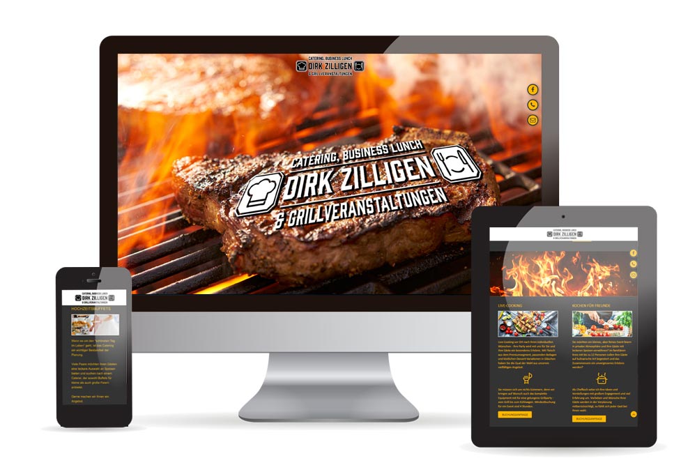 Webdesign, Logo & CI Dirk Zilligen Catering
