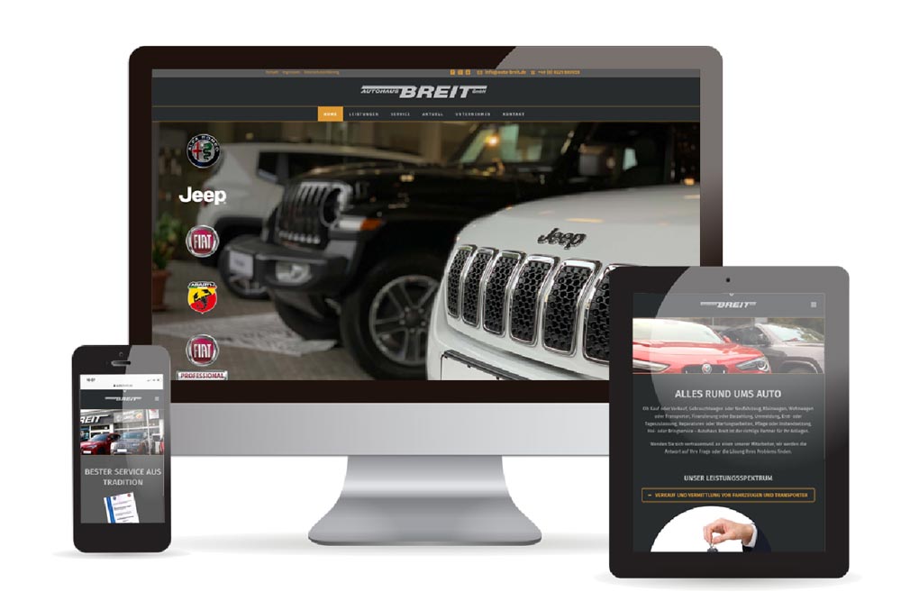 Webdesign Autohaus Breit
