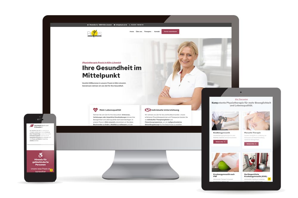 Webdesign Physis - Praxis für Physiotherapie