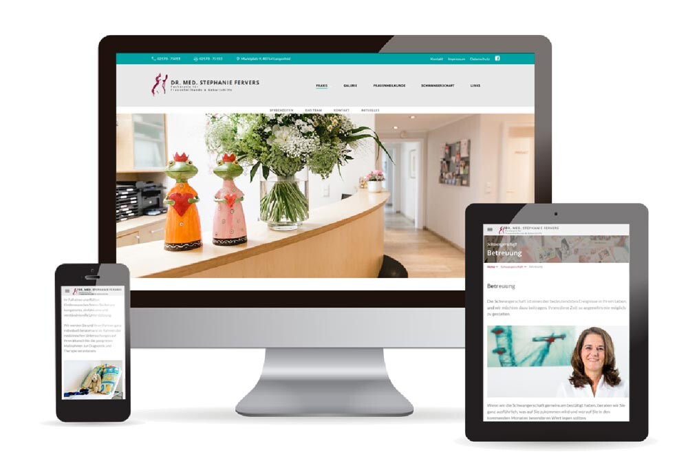 Webdesign Frauenärztin Dr. med. Fervers